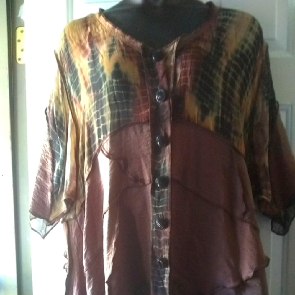 OVERSIZED Silk top